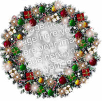 Christmas Wreath With Your Own Photo! Photo Sculptures