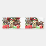 Christmas - Yorkie - Vinnie #32 Bumper Stickers