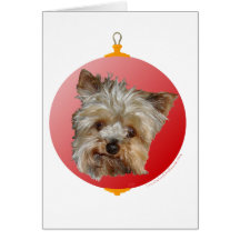 Christmas Yorkshire Terrier Greeting Cards