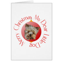 Christmas Yorkshire Terrier Greeting Cards