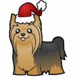 Christmas Yorkshire Terrier (long hair no bow) Acrylic Cut Outs
