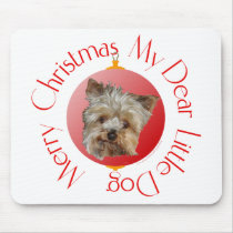 Christmas Yorkshire Terrier Mouse Pad