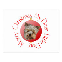 Christmas Yorkshire Terrier Post Card