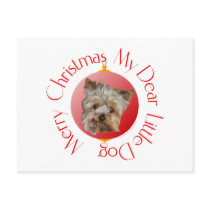 Christmas Yorkshire Terrier Post Card