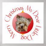 Christmas Yorkshire Terrier Print