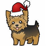 Christmas Yorkshire Terrier (short hair no bow) Acrylic Cut Outs