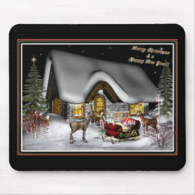 Christmassy Mousepad by cymbidium