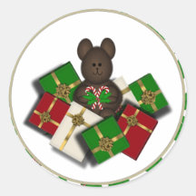 ChristmasTeddybear et autocollants de cadeau
