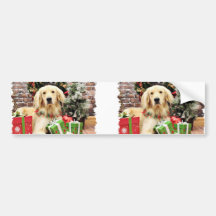 Christmsa - Golden Retriever - Ozzy Bumper Sticker