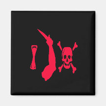Christopher Moody-Red Refrigerator Magnet