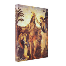 Christs Baptism by Leonardo Da Vinci Gallery Wrap Canvas