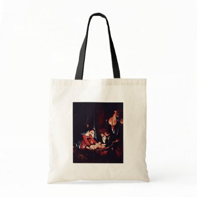 Christ'S Birth, Birth Of Jesus. Painting By Lorenz Bags by Artcollection