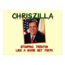 ChrisZilla - Gov. Chris Christie Postcard