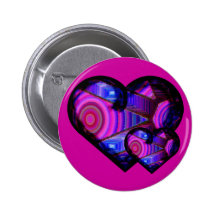 Chroma Calico Hearts Button