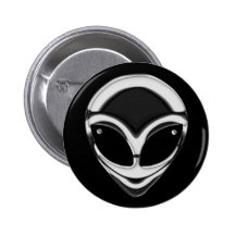 CHROME ALIEN HEAD BUTTONS