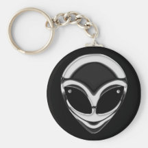 CHROME ALIEN HEAD KEY CHAINS