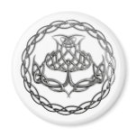 Chrome Celtic Knot Thistle Fridge Magnets