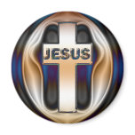 CHROME CROSS MAGNET