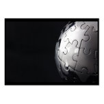 Chrome globe with black background business cards
