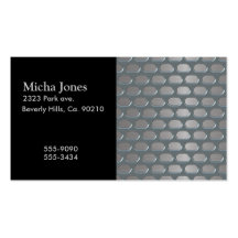 Chrome Grille Over Stainless Look Business Card