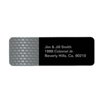 Chrome Grille Over Stainless Look Return Address Label