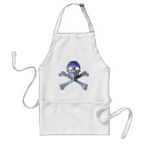 Chrome skull and crossbones aprons