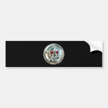 CHROME SKULL BUMPER STICKER