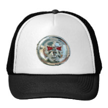 CHROME SKULL MESH HATS