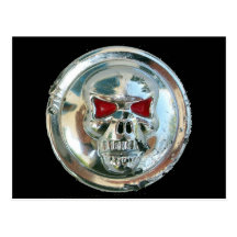 CHROME SKULL POSTCARD