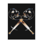CHROME SWORDS AND SKULLS postcards