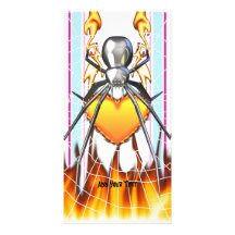 Chromed Black Widow Design 3 Photo Card