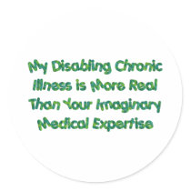 Chronic Conditions - Greens Round Stickers