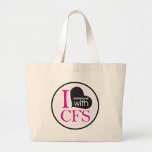 Chronic Fatigue Awareness (pink and black) Bags