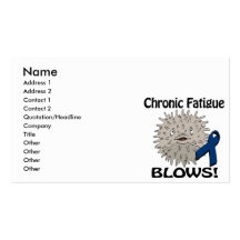 Chronic Fatigue Blows Awareness Design Business Card Template