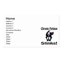 Chronic Fatigue Stinks Skunk Awareness Design Business Card