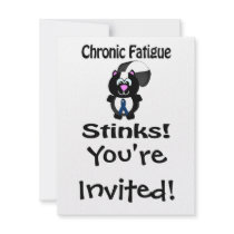 Chronic Fatigue Stinks Skunk Awareness Design Invites