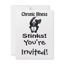 Chronic Illness Stinks Skunk Awareness Design Personalized Invitation