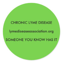 Chronic Lyme Disease Round Stickers