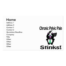 Chronic Pelvic Pain Stinks Skunk Awareness Design Business Card