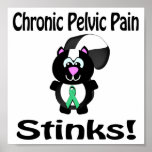Chronic Pelvic Pain Stinks Skunk Awareness Design posters