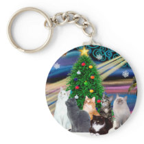 Chrstmas Magic - Six cats (variety) Keychains