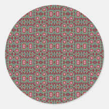 chrysanth blocks round sticker