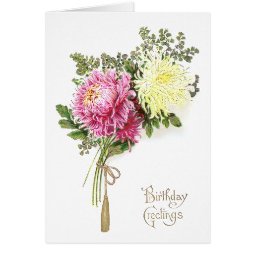 Chrysanthemum Birthday Card
