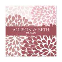 Chrysanthemum (Brick Red) Canvas Wedding Gift Stretched Canvas Prints