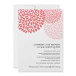 Chrysanthemum (Coral Pink) Wedding Invitations