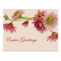 Chrysanthemum Easter Greetings - Postcard postcards