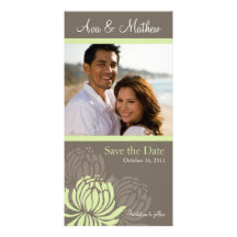 Chrysanthemum Save the Date Announcement Personalized Photo Card