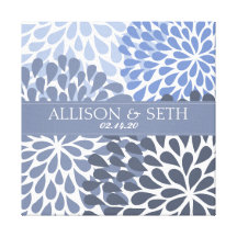 Chrysanthemum (Stonewash Blue) Canvas Wedding Gift Gallery Wrap Canvas