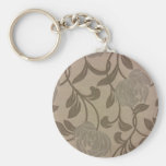 Chrysanthemums -- Silver & Grey Key Chain