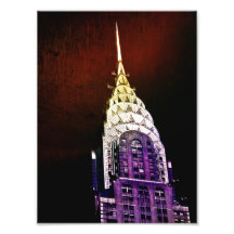 Chrysler Building - Purple and Red - NYC Photo Print